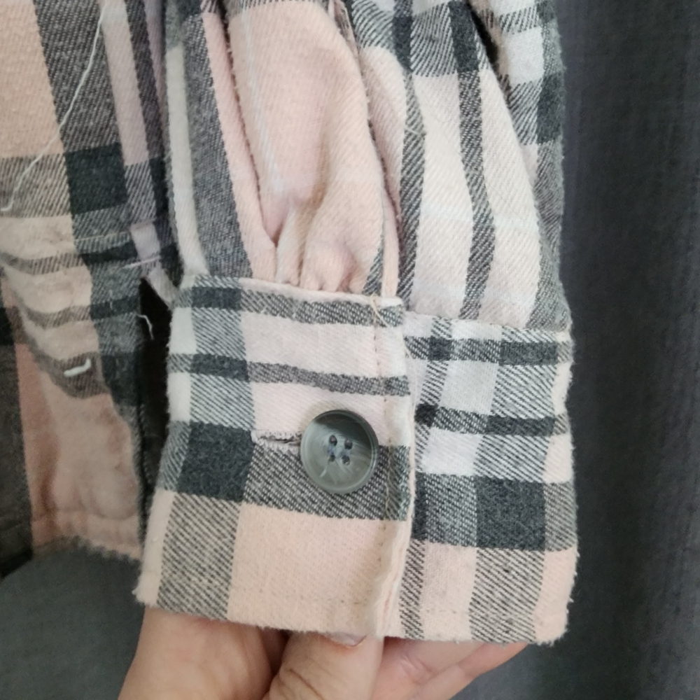Pink Plaid Button-Up Jacket - Picture 6 of 8